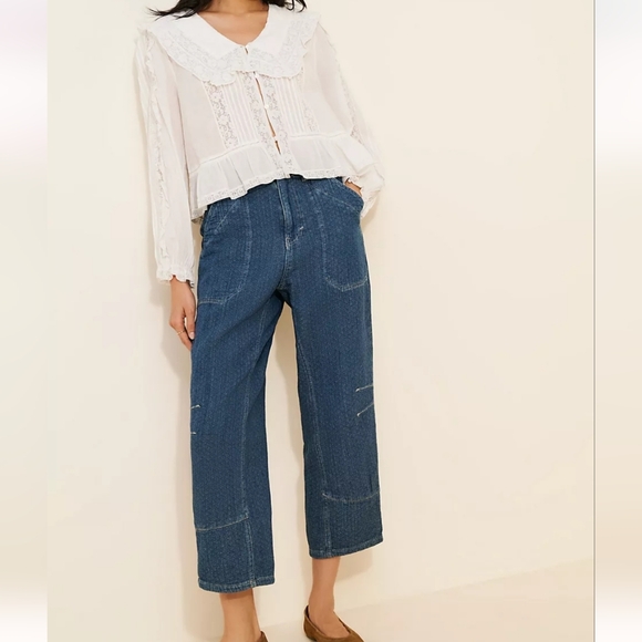 Free People Midnight Voyage Harem Jeans Journey - Picture 3 of 13